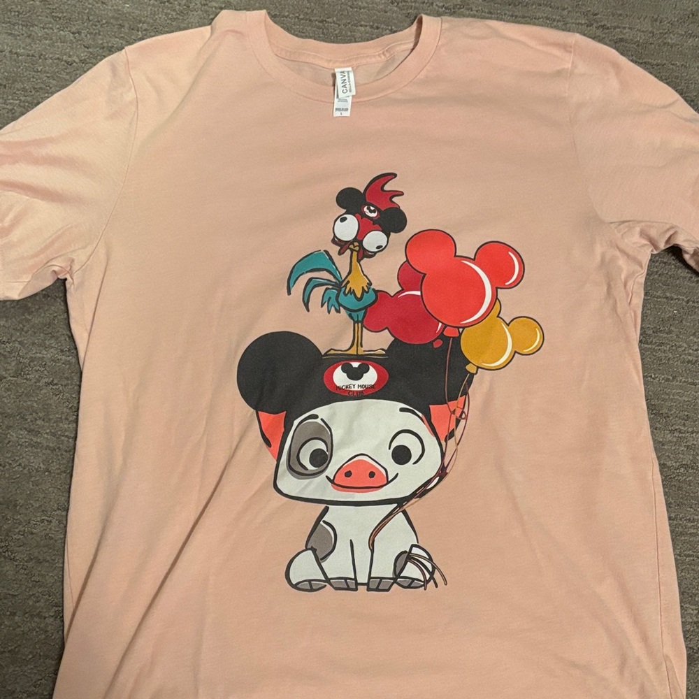 Bella Canvas Peach T-Shirt Disney Moana Pua Heihei